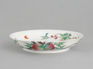 雍正粉彩过枝桃实盘