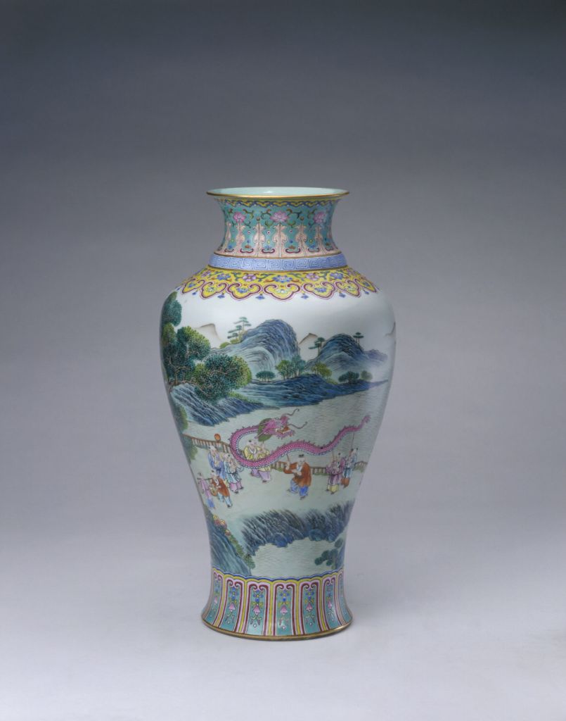 乾隆各色釉彩大瓶